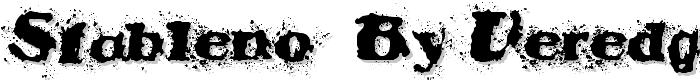 StableNo  by veredgf font